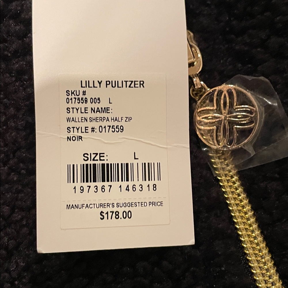 Lilly Pulitzer Wallen Sherpa Half Zip - Picture 2 of 3
